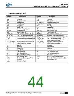 浏览型号EM73P362BQ的Datasheet PDF文件第44页