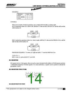 浏览型号EM73P461的Datasheet PDF文件第14页