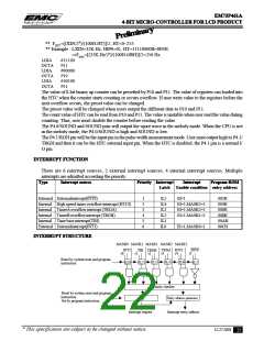 浏览型号EM73P461的Datasheet PDF文件第22页