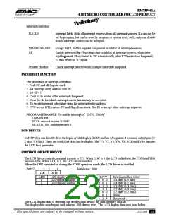 浏览型号EM73P461的Datasheet PDF文件第23页