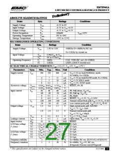 浏览型号EM73P461的Datasheet PDF文件第27页