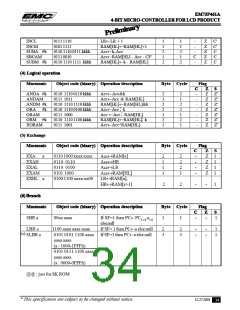 浏览型号EM73P461的Datasheet PDF文件第34页