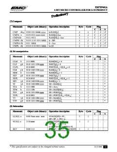 浏览型号EM73P461的Datasheet PDF文件第35页