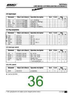 浏览型号EM73P461的Datasheet PDF文件第36页