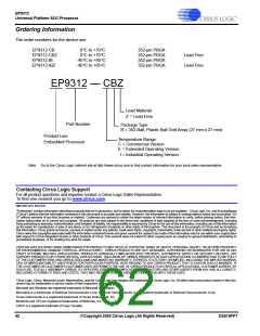 浏览型号EP9312-EBZ的Datasheet PDF文件第62页