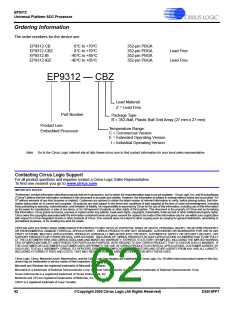 浏览型号EP9312-CBZ的Datasheet PDF文件第62页