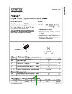 浏览型号FDN340P的Datasheet PDF文件第1页