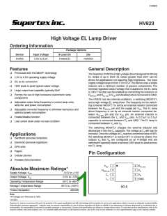 浏览型号HV823的Datasheet PDF文件第1页