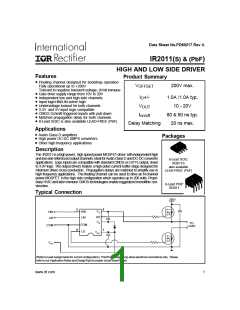 浏览型号IR2011的Datasheet PDF文件第1页