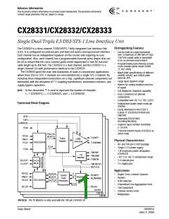 浏览型号CX28333的Datasheet PDF文件第1页