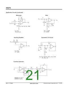 浏览型号X9279UB的Datasheet PDF文件第21页