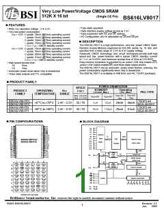 浏览型号BS616LV8017FI-70的Datasheet PDF文件第1页