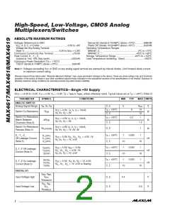 浏览型号MAX4618CPE的Datasheet PDF文件第2页