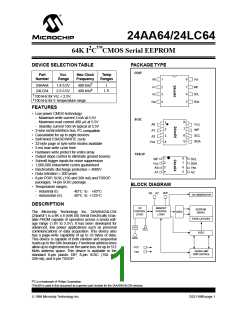 浏览型号24LC64的Datasheet PDF文件第1页