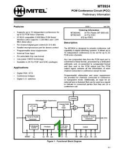 浏览型号MT8924AS的Datasheet PDF文件第1页