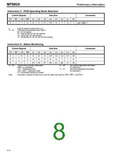 浏览型号MT8924-1的Datasheet PDF文件第8页