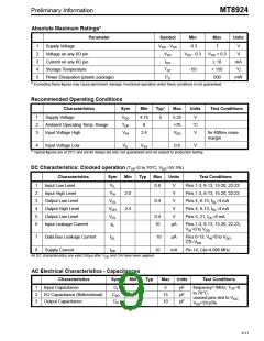 浏览型号MT8924AS的Datasheet PDF文件第9页