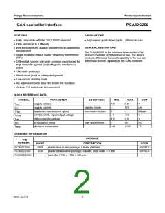 浏览型号A82C250的Datasheet PDF文件第2页