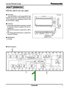 浏览型号AN7289NSC的Datasheet PDF文件第1页