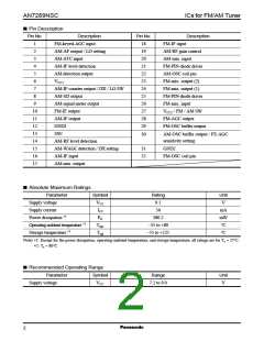 浏览型号AN7289NSC的Datasheet PDF文件第2页