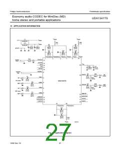 浏览型号UDA1341TS的Datasheet PDF文件第27页
