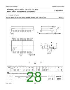 浏览型号UDA1341TS的Datasheet PDF文件第28页