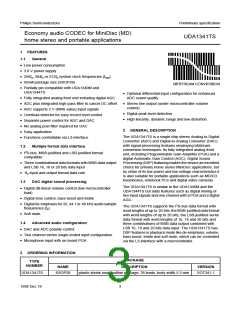 浏览型号UDA1341TS的Datasheet PDF文件第3页