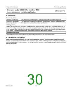 浏览型号UDA1341TS的Datasheet PDF文件第30页