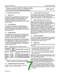 浏览型号UDA1341TS的Datasheet PDF文件第7页