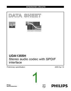 浏览型号UDA1355H的Datasheet PDF文件第1页