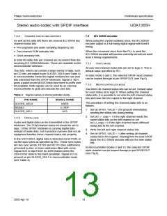 浏览型号UDA1355H的Datasheet PDF文件第13页