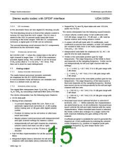 浏览型号UDA1355H的Datasheet PDF文件第15页