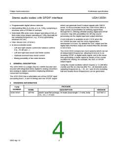 浏览型号UDA1355H的Datasheet PDF文件第4页
