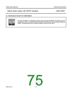 浏览型号UDA1355H的Datasheet PDF文件第75页