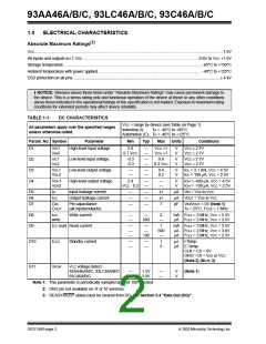浏览型号93LC46B-I/P的Datasheet PDF文件第2页