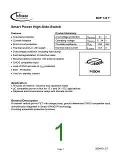 浏览型号BSP742T的Datasheet PDF文件第1页