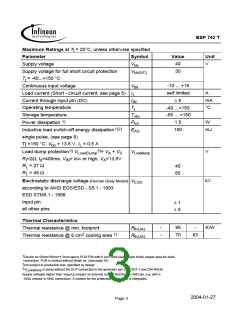 浏览型号BSP742T的Datasheet PDF文件第3页