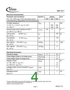 浏览型号BSP742T的Datasheet PDF文件第4页