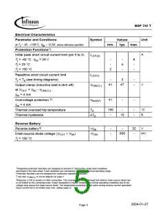 浏览型号BSP742T的Datasheet PDF文件第5页