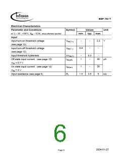 浏览型号BSP742T的Datasheet PDF文件第6页
