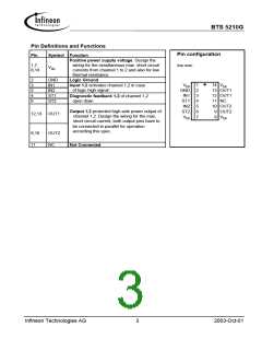 浏览型号BTS5210G的Datasheet PDF文件第3页