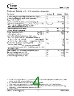 浏览型号BTS5210G的Datasheet PDF文件第4页