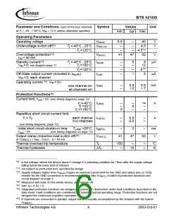 浏览型号BTS5210G的Datasheet PDF文件第6页