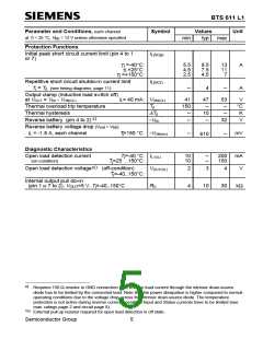 浏览型号BTS611L1的Datasheet PDF文件第5页