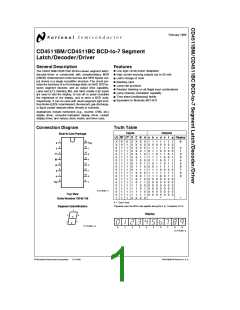 浏览型号CD4511的Datasheet PDF文件第1页
