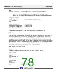 浏览型号DMC73C168的Datasheet PDF文件第78页