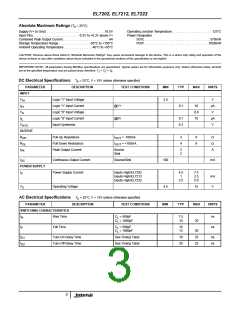 浏览型号EL7212CSZ-T7的Datasheet PDF文件第3页