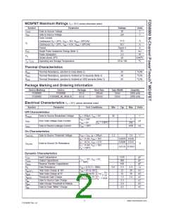 浏览型号FDS8880的Datasheet PDF文件第2页
