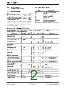 浏览型号MCP3201的Datasheet PDF文件第2页