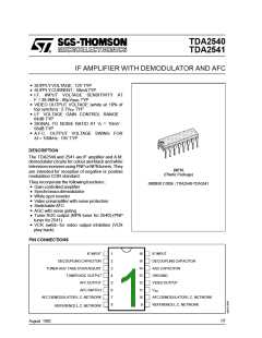 浏览型号TDA2541的Datasheet PDF文件第1页